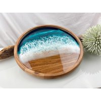 Resin-Tablett/Teller Aus Akazienholz, Meer, Epoxidharz, Harz, Epoxy, Frühstückstablett, Fluss, Tapas, Serviertablett, Holztablett Harz Grün Resin-Tablett/Teller Aus Akazienholz, Meer, Epoxidharz, Harz, Epoxy, Frühstückstablett, Fluss, Tapas, Serviertablett, Holztablett Harz Grün von JCFeuerholz