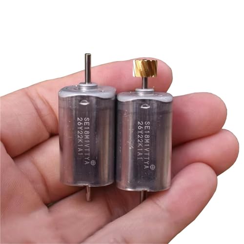 18 MM * 18 MM Doppelwellen-Vierkantmotor DC 6 V-12 V 8200 U/min Großes Drehmoment 6-poliger Rotormotor 1 Stück(Model B with Gear) von JCIBHODF