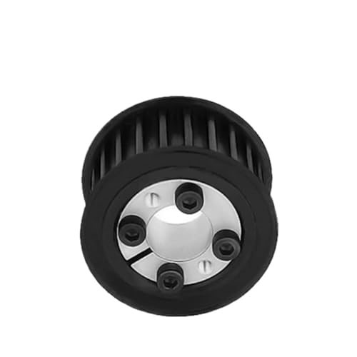 20T 22T HTD8M Zahnriemenscheibe mit kegelloser Buchse, Bohrung 8–20 mm, 20 22 Zähne, Rad for Breite 25 mm 30 mm Riemen, 1 Stück(Bore 20mm,22 TEETH_27MM) von JCIBHODF
