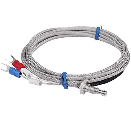Gewinde M6 Schraube Sonde Temperatursensor Thermoelement Typ K Messung 0-400 Grad 2m Kabel 1Stk(Cable 2m) von JCIBHODF