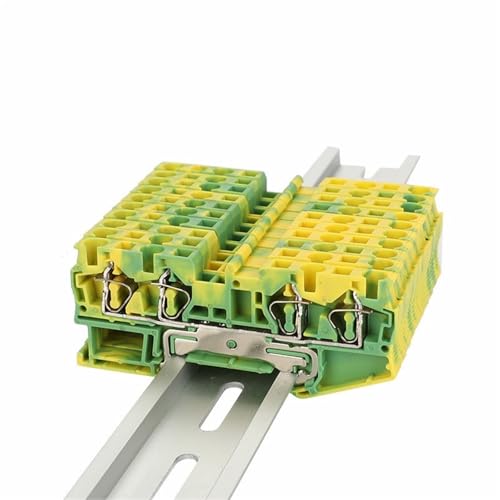 ST4-QU-PE Erdungskabelanschluss Klemmenblock Feder 2-in/out Din-Schiene Erdung 5 Stücke(5 Pcs) von JCIBHODF
