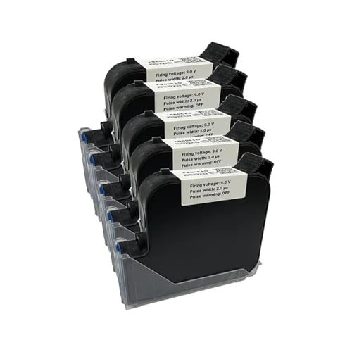 1309S 25,4 Mm Online-Tintenpatrone For Handheld-Tintenstrahldrucker, Schnelltrocknende, Wasserfeste Schwarze Lösungsmitteltinte Multiformatdruck(5PCS) von JCKJWL