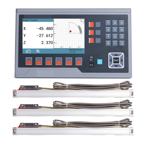 2 3-Achsen-Digitalanzeige Dro BIG LCD 13-Sprachen-Display mit 5U 5V Linearskalen for Fräsmaschinen, lineare Digitalanzeige Präzision und Multifunktion(3 axis dro set) von JCKJWL