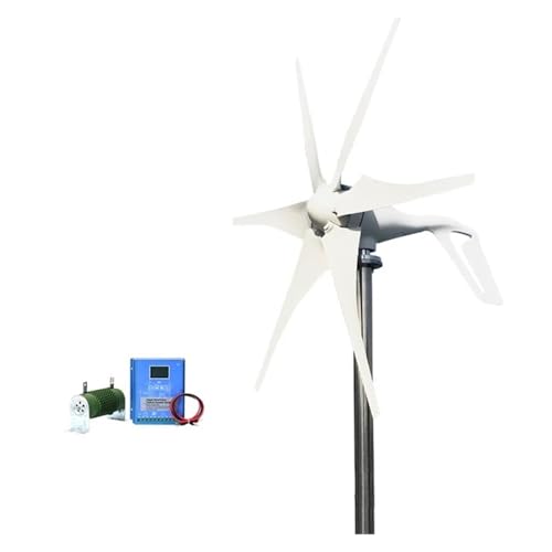 2000-W-Horizontalturbinen-Windturbinengenerator-Kit, 12 V/24 V/48 V geräuscharmer Vertikalachsen-Windturbinengenerator mit Controller Geräuscharme, hocheffiziente Stromerzeugung(Hybrid controller,12V_ von JCKJWL