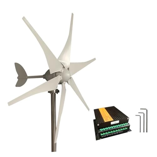 3000 W Windturbinen-Set, horizontale Turbine, 12 V/24 V/48 V, geräuscharmer Windkraftgenerator mit MPPT-Controller Geräuscharme, hocheffiziente Stromerzeugung(Model2,24V_3000W) von JCKJWL
