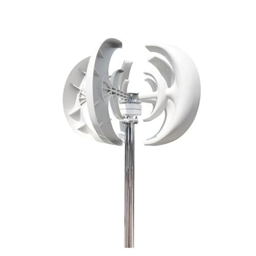 3000W Vertikale Wind Turbine 12V 24V 48V Kleine Windmühle Haushalt Bauernhof Mit Controller Wind Power Generator for Marine Geräuscharme, hocheffiziente Stromerzeugung(White,MPPT CONTROL_12V) von JCKJWL