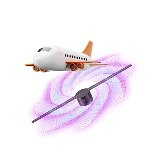 3D-Hologramm-Display-Ventilator, Zwei Flügel, 42 cm, LED, mit bloßem Auge, holografisches Werbedisplay for Bar, Geschäft, Halloween, Weihnachten Großer Betrachtungswinkel von JCKJWL