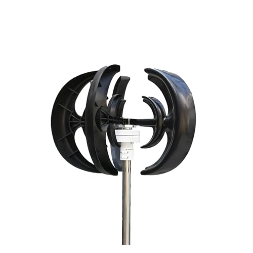 4000W 12V 24V 48V Windkraftanlagen-Generator-Laterne, 5-Blatt-Motor-Kit, vertikale Achse for Heim-Hybride, Straßenlaterne, elektromagnetisch Geräuscharme, hocheffiziente Stromerzeugung(Black,WITHOUT C von JCKJWL