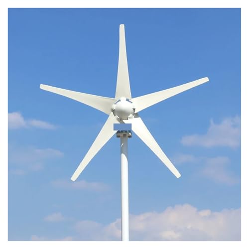 5000W 3000W Windturbinengenerator-Kit, horizontaler Windturbinengenerator Leistungsstarke 12V 24V 48V Heimwindmühle Geräuscharme, hocheffiziente Stromerzeugung(5blades,48V_5000W) von JCKJWL
