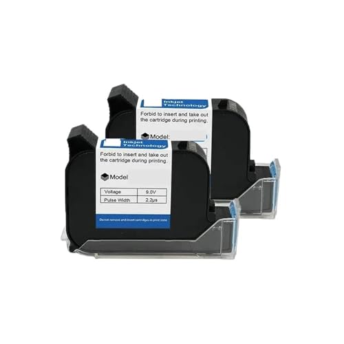 6900 12,7 mm tragbarer Thermo-Tintenstrahldrucker, schnell trocknende Lösungsmittel-Tintenpatrone, unverschlüsselter tragbarer Drucker, schwarze Tinte Multiformatdruck(2PCS) von JCKJWL