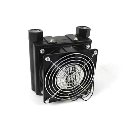 AF0510T-CA Mini 5L/Min Luftkühler Hydraulikkühler Luftgekühlter Ölkühler-Wärmetauscher for CNC-Hydrauliksystem Vielseitige Einsatzmöglichkeiten(3/8",AC220) von JCKJWL