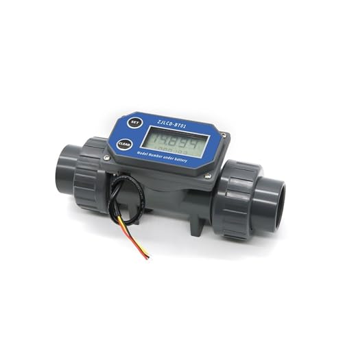 DN15-DN80 Digitaler Turbinendurchflussmesser Elektronischer Durchflussmesser mit LCD-Anzeige PVC-Rohr Flüssigwasser for Bewässerungswerkzeuge im Bauernhofgarten Hohe Empfindlichkeit, geringe Wiederhol von JCKJWL