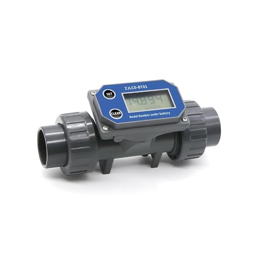 DN15-DN80 Digitaler Turbinendurchflussmesser Elektronischer Durchflussmesser mit LCD-Anzeige PVC-Rohr Flüssigwasser for Bewässerungswerkzeuge im Bauernhofgarten Hohe Empfindlichkeit, geringe Wiederhol von JCKJWL
