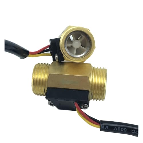 DN15 Turbinen-Durchflussmesser Hall-Effekt-Ausgangsimpuls NPN Messing Durchflusssensor Wasserzähler G1/2 Hohe Empfindlichkeit für mehrere Medien(DC3-18V) von JCKJWL