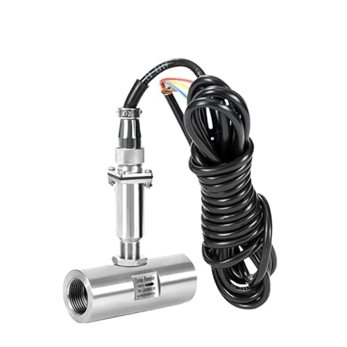 Elektromagnetischer Flüssigkeitsdurchflussmesser Turbinendurchflusssensor Innengewindeanschluss 304 Edelstahl Impulsausgang Schnelle Messung und Reaktion(DN6) von JCKJWL
