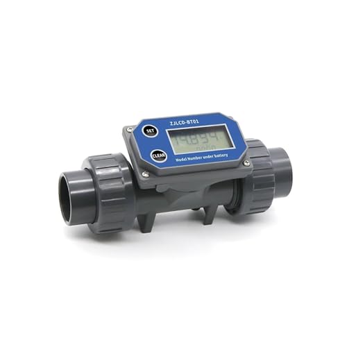 Elektronischer Turbinendurchflussmesser DN25-DN80 mit LCD-Digitalanzeige, PVC-Rohr, Flüssigkeitswasser-Durchflussmesser for die landwirtschaftliche Bewässerung Hohe Empfindlichkeit, geringe Wiederholb von JCKJWL