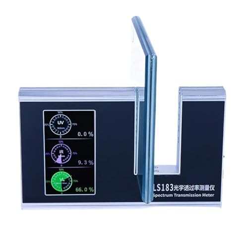 Fenstertönungsmessgerät, Lichtdurchlässigkeit LS183, 365 nm UVT, 940 nm IRT und VLT, 47 mm, Messung der Dicke von Verbundglas, hohe Präzision Hohe Empfindlichkeit von JCKJWL