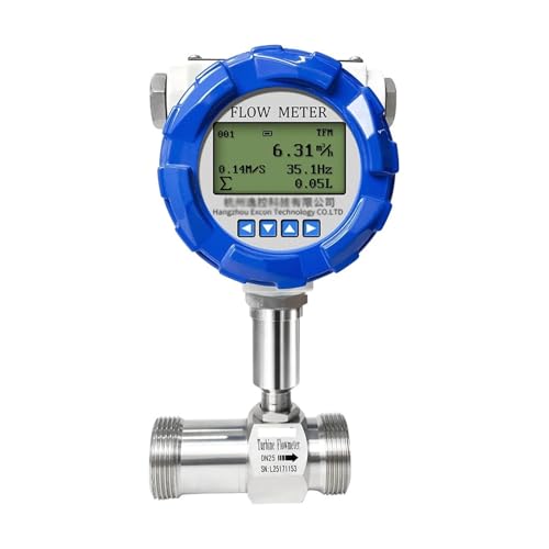 Hochpräziser Turbinen-Durchflussmesser, digitaler Ultraschall-Flüssigkeitsdurchflussmesser mit LCD-Digitalanzeige, Durchflussmesser 4–20 mA, Wasser, Alkohol, Benzin Hohe Empfindlichkeit für mehrere von JCKJWL