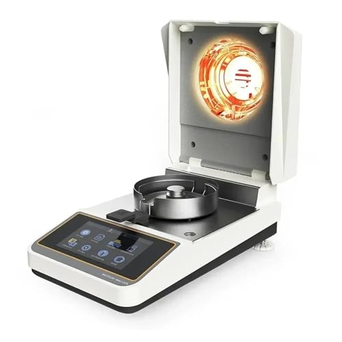 JCKJWL 110 g 0,001 g 0,01% Getreidesamen Pulver Halogen Heizung Touchscreen Luftfeuchtigkeit Feuchtigkeitsmessgerät Tester Präzise und genaue Messung(110g 0.01g) von JCKJWL