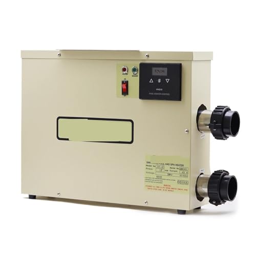 JCKJWL 18 kW Schwimmbadheizung mit Thermostat for Schwimmbecken, SPA-Pools, Badewannen, In-Ground-Pools und Spas auf dem Boden Schnelles und effizientes Heizen(18KW 380) von JCKJWL