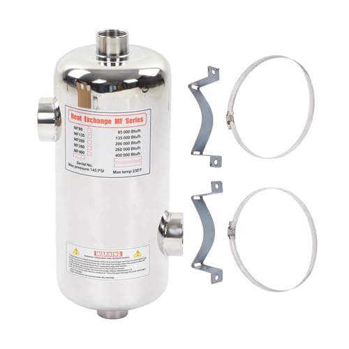 JCKJWL 60/40KW Pool-Wärmetauscher Edelstahl-Flüssigkeitsheizung for Spa-Solar-Poolheizung Schwimmbad-Thermostat-Umwälzheizung Schnelles und effizientes Heizen(40KW) von JCKJWL