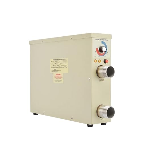 JCKJWL Tragbare elektrische Pool-Wärmepumpe, 9 kW, mit Thermostatregelung, Schwimmbad-Warmwasserbereiter for Badewannen, Spa-Entspannung Schnelles und effizientes Heizen(220,18kw) von JCKJWL
