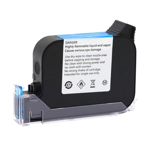 JS12 JS12M 600DPI 12,7mm Handheld Thermo-Tintenstrahldrucker Schnelltrocknende EcoSolvent-Tintenpatrone Mini-Drucker Schwarz Rot Blau Weiß Multiformatdruck(Green) von JCKJWL