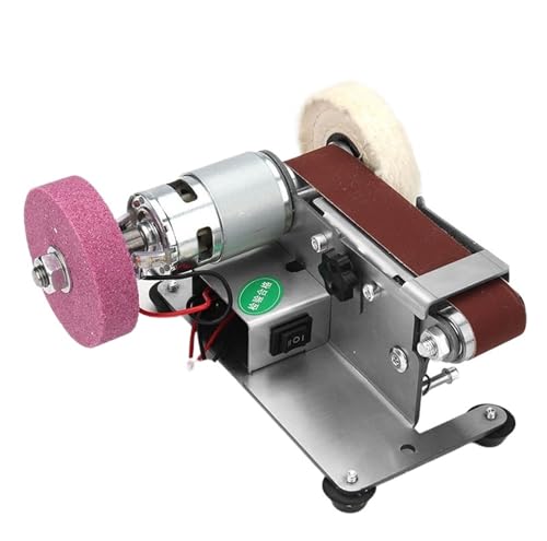 Mini Elektrische Bandschleifmaschine DIY Polierschleifmaschine Multifunktionsschleifer Bandschneider Spitzer Vielseitige Einsatzmöglichkeiten(Set4) von JCKJWL