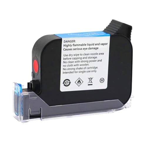 Tintenpatronen-Ersatz, 1 Stück, JS12M, JS12 (M), 600 DPI, 12,7 mm, tragbarer Thermo-Tintenstrahldrucker, schnelltrocknende Eco-Solvent-Tinte Multiformatdruck(Green) von JCKJWL