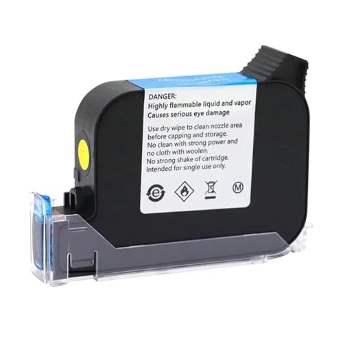 Tintenpatronen-Ersatz, 1 Stück, JS12M, JS12 (M), 600 DPI, 12,7 mm, tragbarer Thermo-Tintenstrahldrucker, schnelltrocknende Eco-Solvent-Tinte Multiformatdruck(Red) von JCKJWL