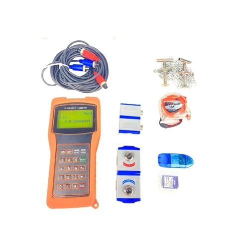 Tuf-2000h Hand-Ultraschall-Durchflussmesser, tragbarer Klemm-Durchflussmesser Ts-2 Dn15-dn100 Tm-1 Dn50-dn700 ohne Verpackungshülle Hohe Empfindlichkeit für mehrere Medien(Host-S M L 3 pairs) von JCKJWL