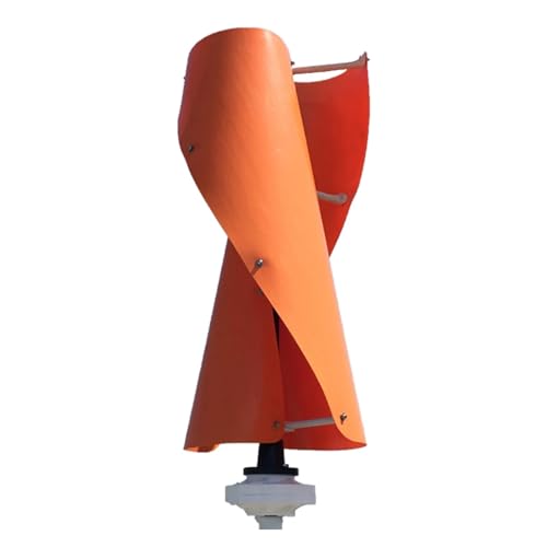 Vertikaler Windturbinengenerator 3 kW 4 kW 6 kW Vertikalachsen-Permanentwindturbine 12 V 24 V 48 V mit MPPT-Steuerung Geräuscharme, hocheffiziente Stromerzeugung(Orange,24V_4000W) von JCKJWL
