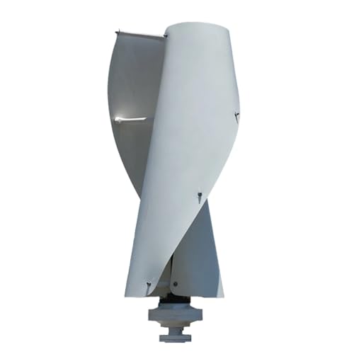 Vertikaler Windturbinengenerator 3 kW 4 kW 6 kW Vertikalachsen-Permanentwindturbine 12 V 24 V 48 V mit MPPT-Steuerung Geräuscharme, hocheffiziente Stromerzeugung(White,24V_4000W) von JCKJWL