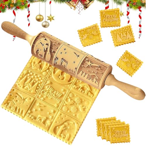 Weihnachts Nudelholz, Teigroller Weihnachten Nudelholz mit Muster, Nudelholz mit Muster, Nudelholz mit Muster Weihnachten, Teigroller mit Muster, Präge Nudelholz, Geprägtes Nudelhölzer, PräGerolle. Weihnachts Nudelholz, Teigroller Weihnachten Nudelholz mit Muster, Nudelholz mit Muster, Nudelholz mit Muster Weihnachten, Teigroller mit Muster, Präge Nudelholz, Geprägtes Nudelhölzer, PräGerolle. von JCOTCL