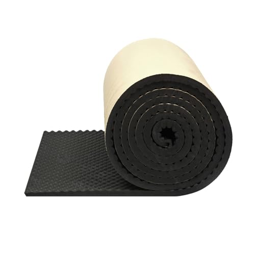 JCPSH Pyramidenschaumstoff Selbstklebend Schallschutzmatte Akustik Schaumstoff Rolle Für Die Tonverarbeitung An Der Dachwand des Aufnahmestudios Im Heimstudio(Size:1 * 10m,Color:Schwarz) von JCPSH