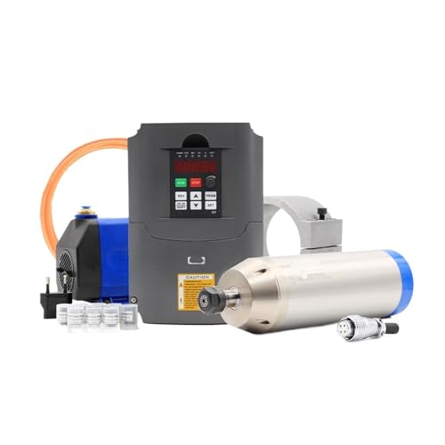 3,2 kW ER20 wassergekühlter Spindelsatz 220 V/380 V 3,2 kW und 4 kW Wechselrichter und 100 mm Spindelhalterung und 75 W Wasserpumpe 5 m Rohr(Ceramic Ball Bearing,220v) von JCQXJJLWN