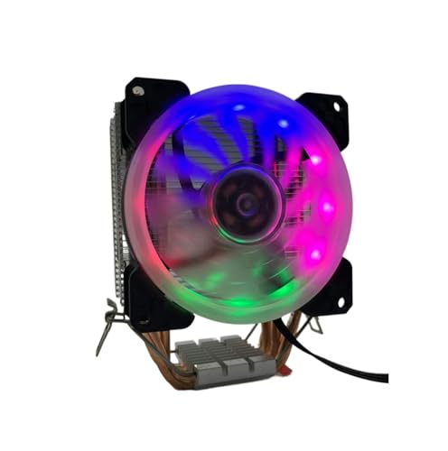 3-adriger, konstanter Geschwindigkeits- und Festfarben-Heatpipe-Kühler 1700/1156/AMD-Multiplattform-Lüfter mit leisem, farbenfrohem RGB(9cm cool) von JCQXJJLWN