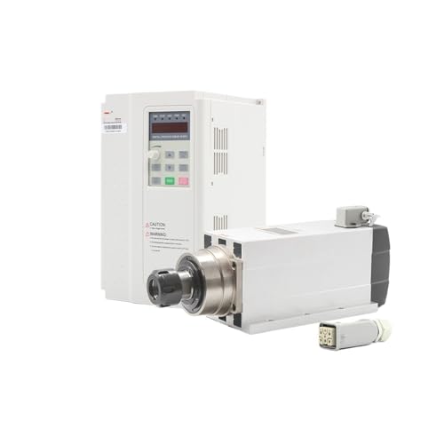 380 V 220 V 6,0 kW ER32 luftgekühlter Spindelmotor 300 Hz 4 Keramikkugellager mit 7,5 kW Frequenzumrichter(220v) von JCQXJJLWN