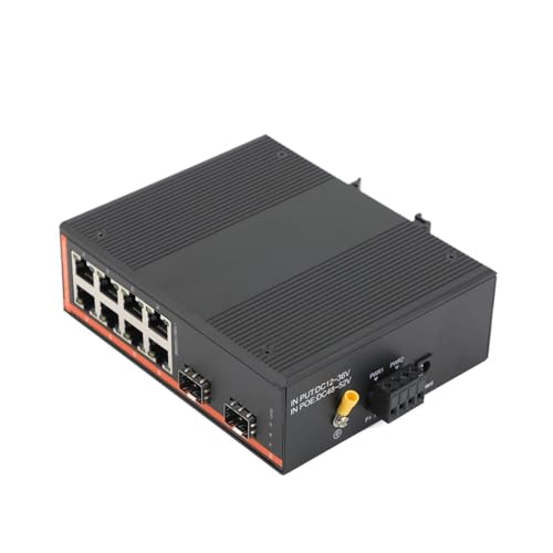 JCQXJJLWN 1 STÜCKE Gigabit SFP Industrie-Transceiver 1/2 SFP zu 1/2/4/8 RJ45 10/100/1000M(2 SFP to 8 RJ45) von JCQXJJLWN