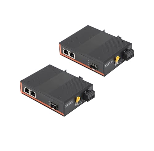 JCQXJJLWN 1 STÜCKE Gigabit SFP Industrie-medienkonverter 1 SFP zu 2 RJ45 10/100/100 0 M(2PCS) von JCQXJJLWN