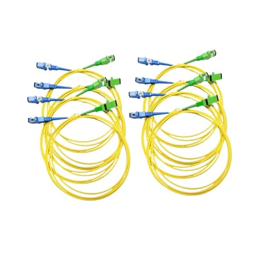 JCQXJJLWN 10er-Pack SC/APC-SC/UPC-Patchkabel for FTTH-Glasfaser-Singlemode-Innenverlängerungskabel mit Kupplungen(0.5m 10pcs) von JCQXJJLWN