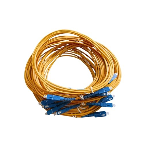 JCQXJJLWN 10er-Pack SC/UPC-SC/UPC Simplex-Modus 9/125μm FTTH-Glasfaser-Verlängerungskabel for den Innenbereich(10pcs 200cm) von JCQXJJLWN