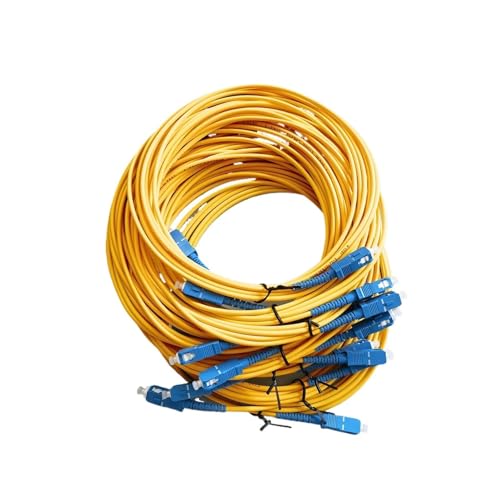 JCQXJJLWN 10er-Pack SC/UPC-SC/UPC Simplex-Modus 9/125μm FTTH-Glasfaser-Verlängerungskabel for den Innenbereich(10pcs 300cm) von JCQXJJLWN