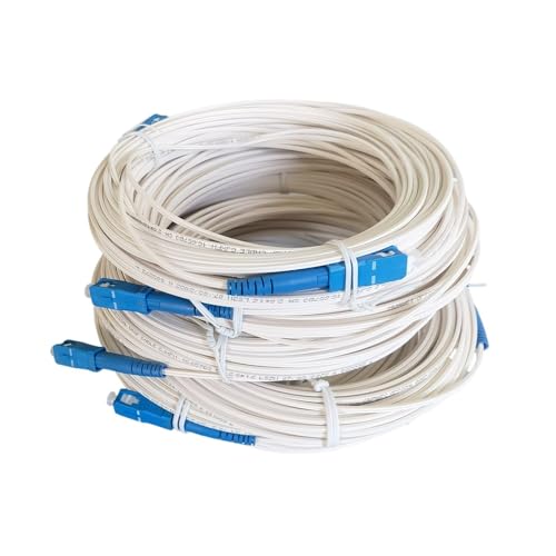 JCQXJJLWN 10er-Packung Indoor Drop Glasfaser-Patchkabel G657B3 weiß LSZH SC/UPC-SC/UPC FTTH 2.0x1.6 Glasfaser-Verlängerungskabel 20 Meter JCQXJJLWN 10er-Packung Indoor Drop Glasfaser-Patchkabel G657B3 weiß LSZH SC/UPC-SC/UPC FTTH 2.0x1.6 Glasfaser-Verlängerungskabel 20 Meter von JCQXJJLWN