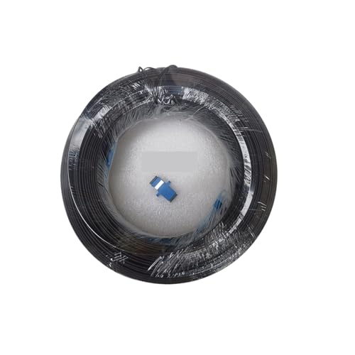 JCQXJJLWN 20M-500M Outdoor Fiber Optic Kabel SC/UPC-SC/UPC 60M 80M 100M 150M 200M FTTH Drop Kabel Single-Modus Fiber Patchkabel(100M with Adapter) von JCQXJJLWN