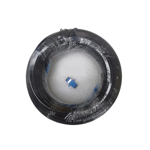 JCQXJJLWN 20M-500M Outdoor Fiber Optic Kabel SC/UPC-SC/UPC 60M 80M 100M 150M 200M FTTH Drop Kabel Single-Modus Fiber Patchkabel(150M with Adapter) von JCQXJJLWN