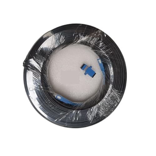 JCQXJJLWN 20M-500M Outdoor Fiber Optic Kabel SC/UPC-SC/UPC 60M 80M 100M 150M 200M FTTH Drop Kabel Single-Modus Fiber Patchkabel(60M with Adapter) von JCQXJJLWN