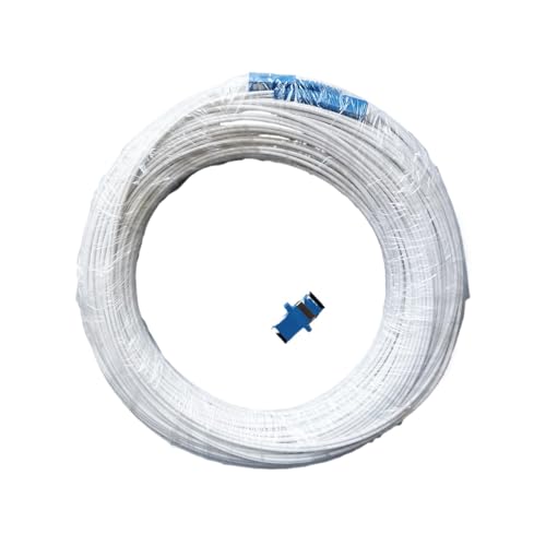 JCQXJJLWN 50 m Glasfaser-Abzweigkabel FTTH SC/UPC-SC/UPC Singlemode-Simplex-Verlängerungskabel for den Innenbereich(50M with Adapter) von JCQXJJLWN