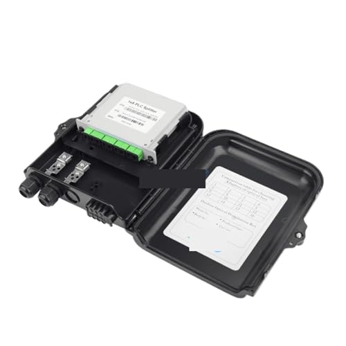 JCQXJJLWN 8-adrige Glasfaser-Verteilerbox, ungeschnitten, Outdoor 1:8 Splitter, Kassette mit APC/UPC-Adapter(1x8 Cassette APC) von JCQXJJLWN