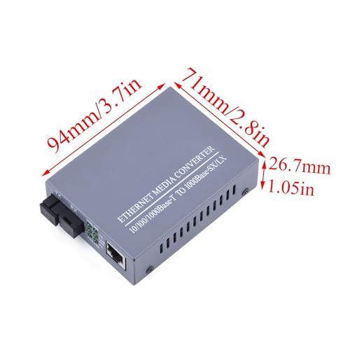 JCQXJJLWN Gigabit Fiber Media Converter 10/100/1000Mbps Singlemode 20km UPC/APC SC Ports Externe Stromversorgung(EU Power) von JCQXJJLWN